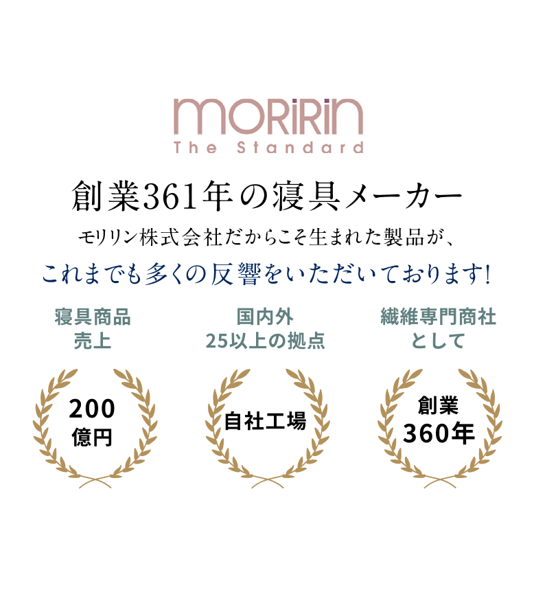 創業361年の寝具メーカー モリリン株式会社