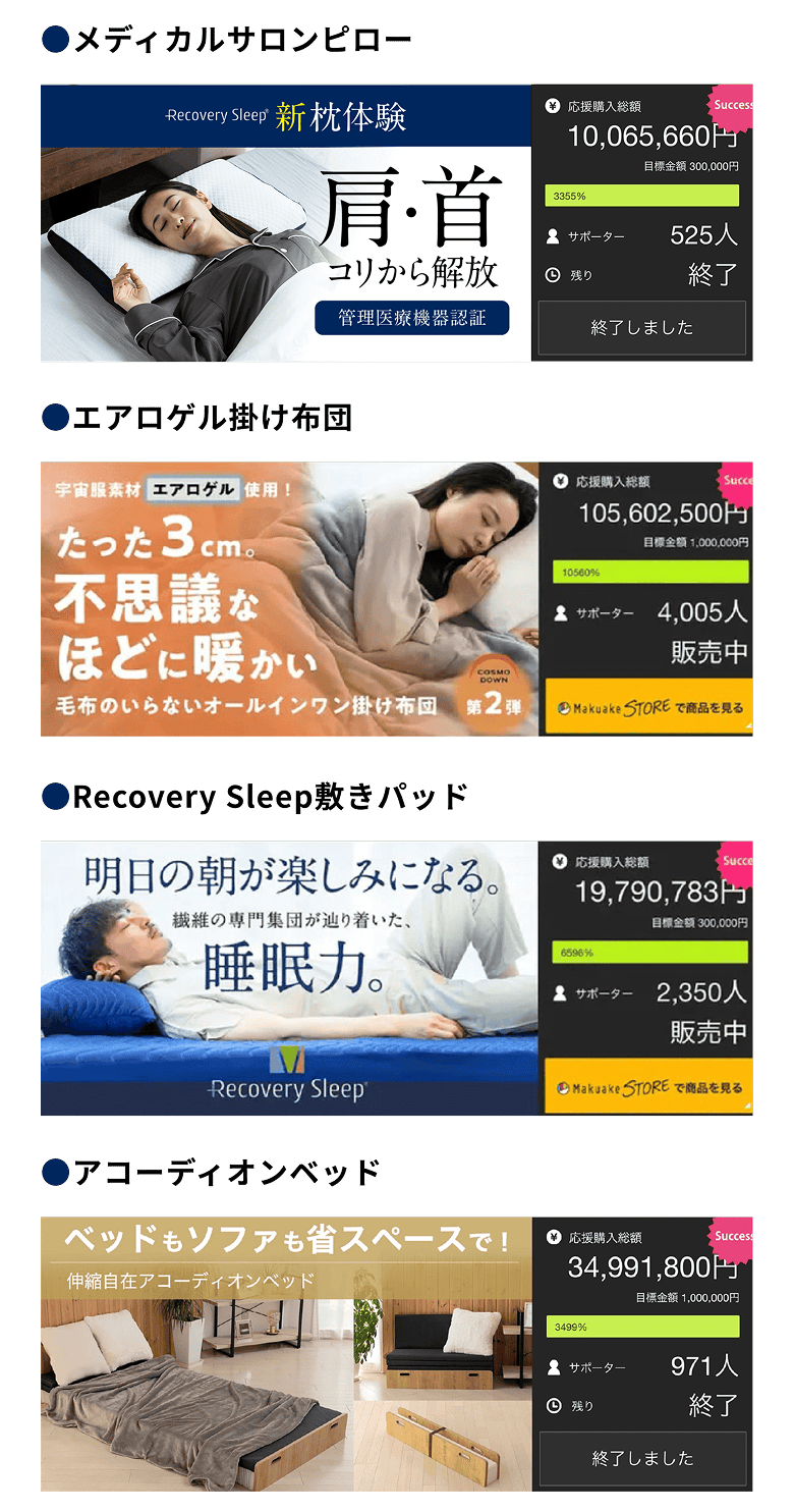 メディアでも話題／メディカルサロンピロー／エアロゲル掛け布団／Recovery Sleep敷きパッド／アコーディオンベッド
